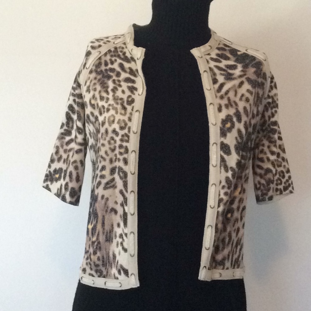 🐯💛NEW Chico’s Animal Sweater Cardigan S/4 💛🐯